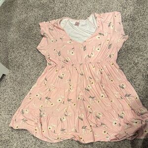 No Boundaries Light Pink Floral Casual Dress